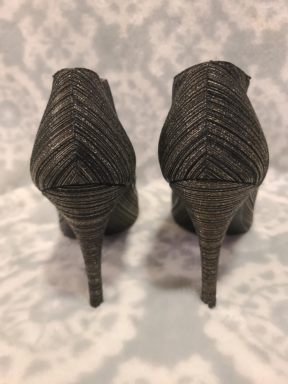 Stuart Weitzman Metallic Black Pointed-Toe Ankle Boots Pumps Size 8